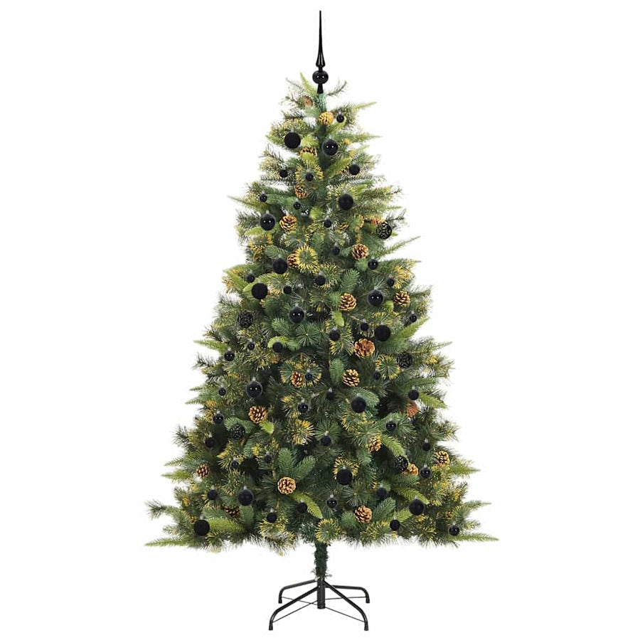Kunstmatige Scharnier Kerstboom Met Cones Groen 240 cm