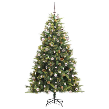 Kunstmatige Scharnier Kerstboom Met Cones Groen 240 cm