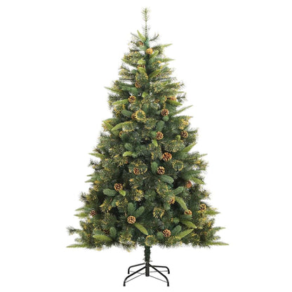 Kunstmatige Scharnier Kerstboom Met Cones Groen 240 cm