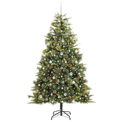 Kunstmatige Scharnier Kerstboom met Cones Groen 240 cm
