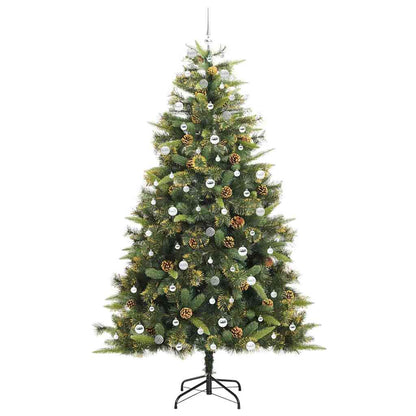 Kunstmatige Scharnier Kerstboom met Cones Groen 240 cm