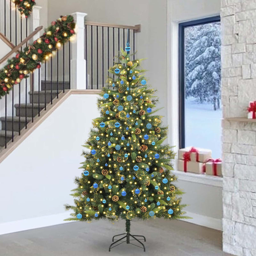 Kunstmatige Scharnier Kerstboom Met Cones Groen 240 cm