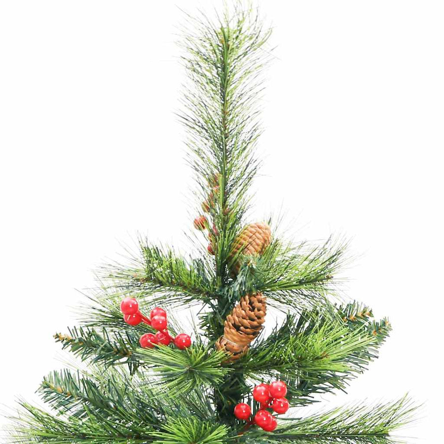 Kunstkerstboom Met Led -Striplichten Groen Pvc En Metaal 150 cm
