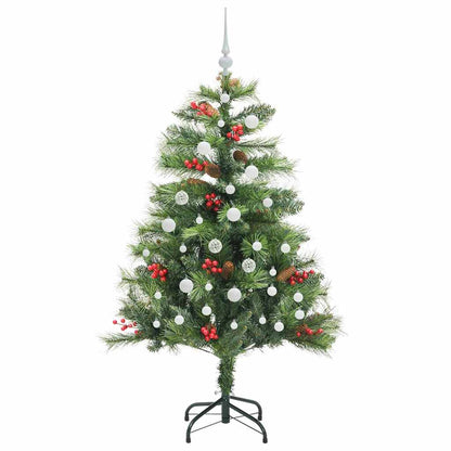 Kunstkerstboom Met Led -Striplichten Groen Pvc En Metaal 150 cm