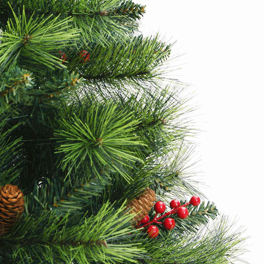 Kunstkerstboom Met Led -Striplichten Groen Pvc En Metaal 150 cm