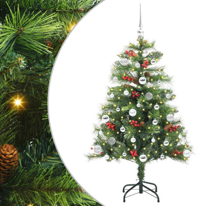 Kunstkerstboom Met Led -Striplichten Groen Pvc En Metaal 150 cm