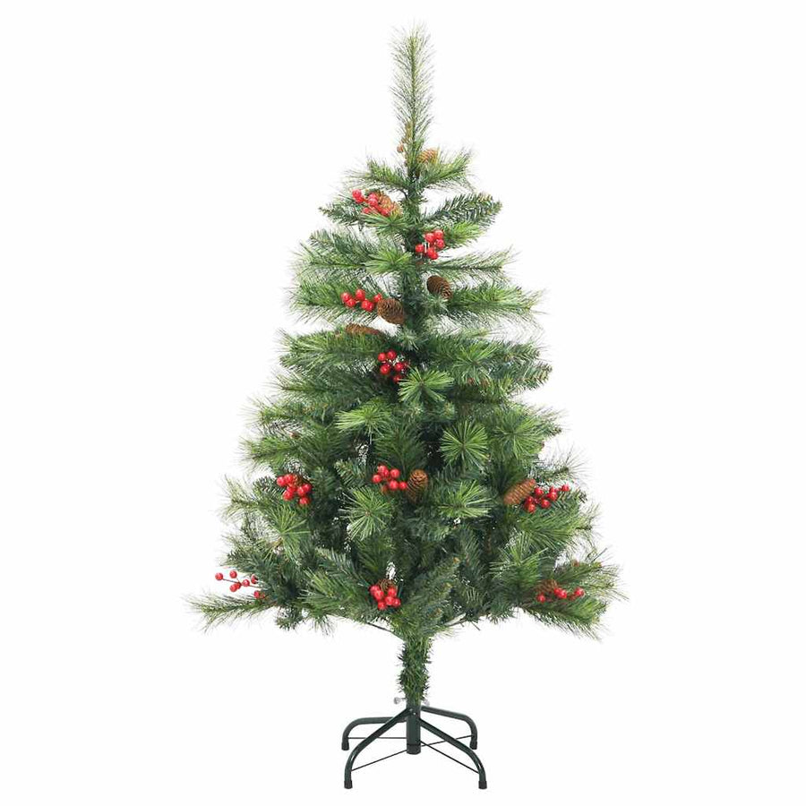 Kunstkerstboom Met Led -Striplichten Groen Pvc En Metaal 150 cm