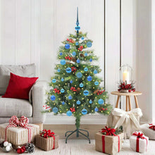 Kunstkerstboom Met Led -Striplichten Groen Pvc En Metaal 150 cm