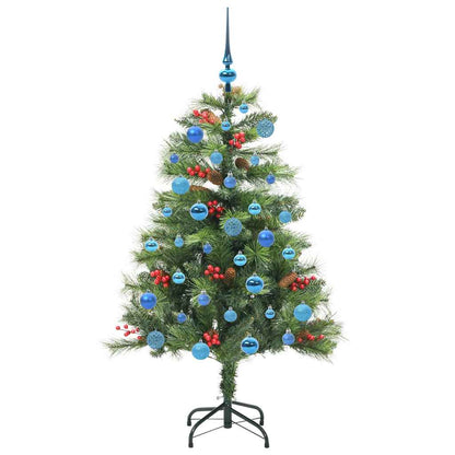 Kunstkerstboom Met Led -Striplichten Groen Pvc En Metaal 150 cm