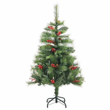Kunstkerstboom Met Led -Striplichten Groen Pvc En Metaal 150 cm