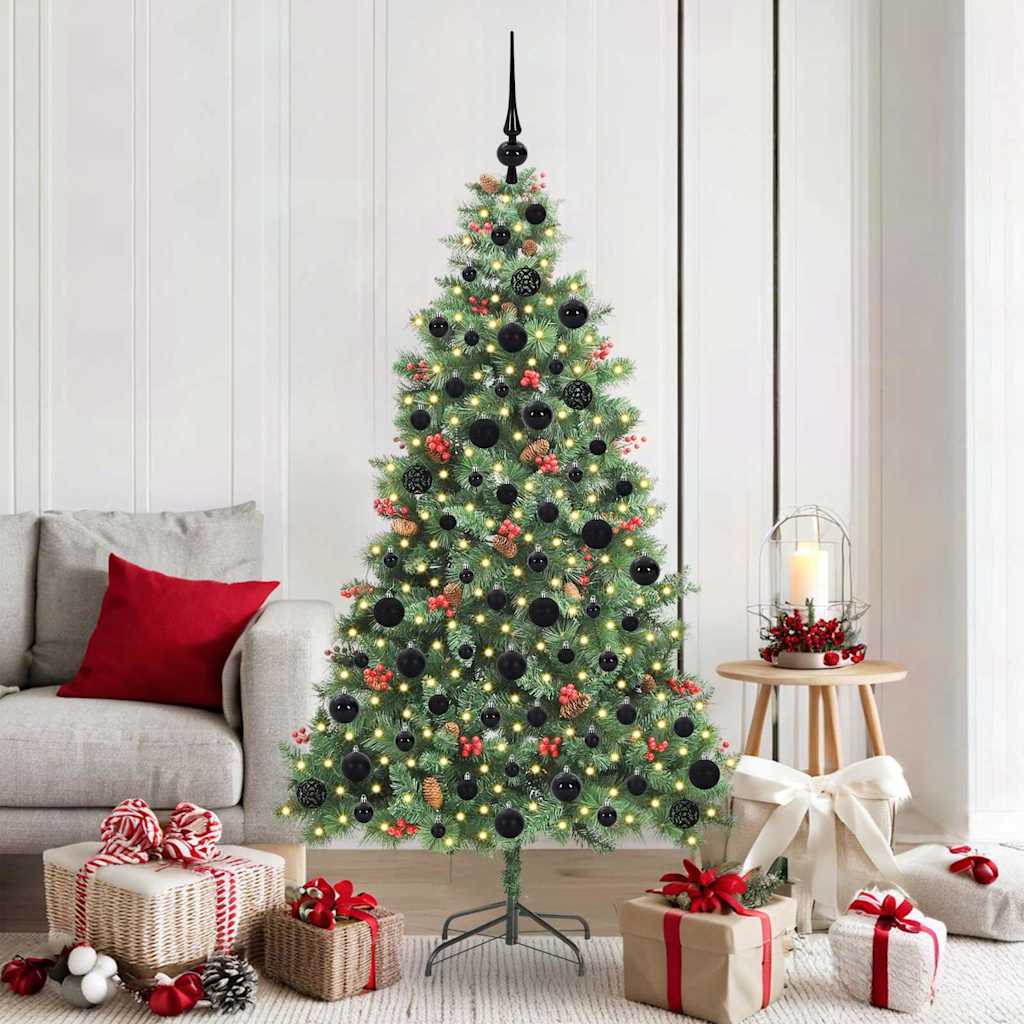 Kunstkerstboom 300 LED's Warmwit PVC en Metaal Groen
