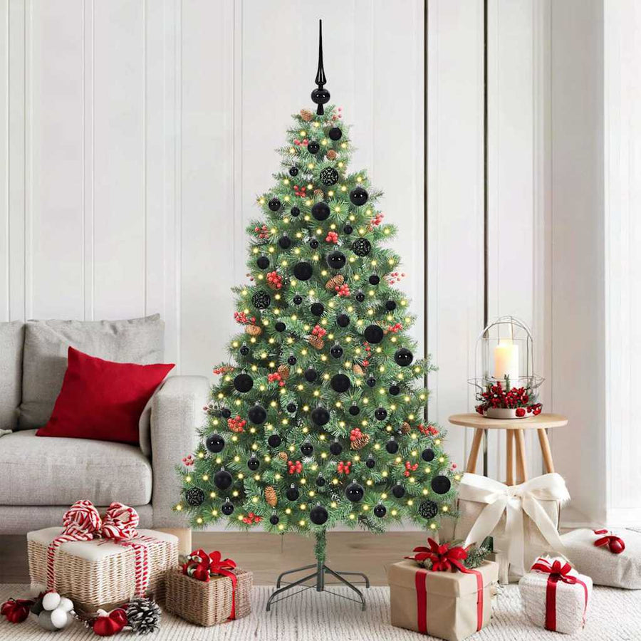 Kunstkerstboom 300 LED's Warmwit PVC en Metaal Groen
