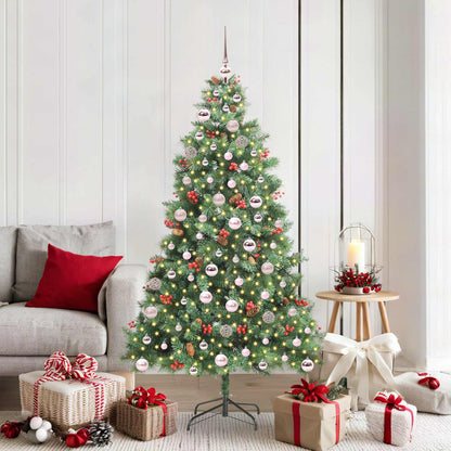 Kunstkerstboom 300 LED's Warmwit PVC en Metaal Groen