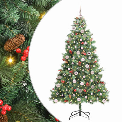Kunstkerstboom 300 LED's Warmwit PVC en Metaal Groen