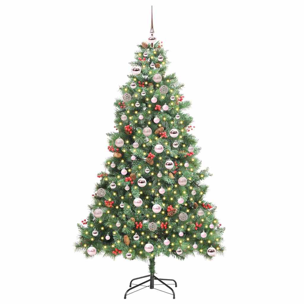 Kunstkerstboom 300 LED's Warmwit PVC en Metaal Groen