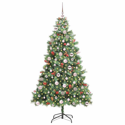 Kunstkerstboom 300 LED's Warmwit PVC en Metaal Groen