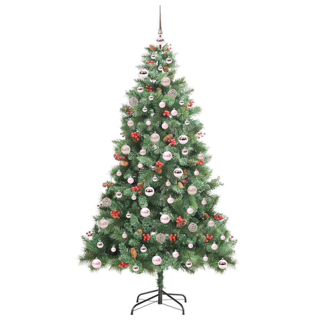 Kunstkerstboom 300 LED's Warmwit PVC en Metaal Groen