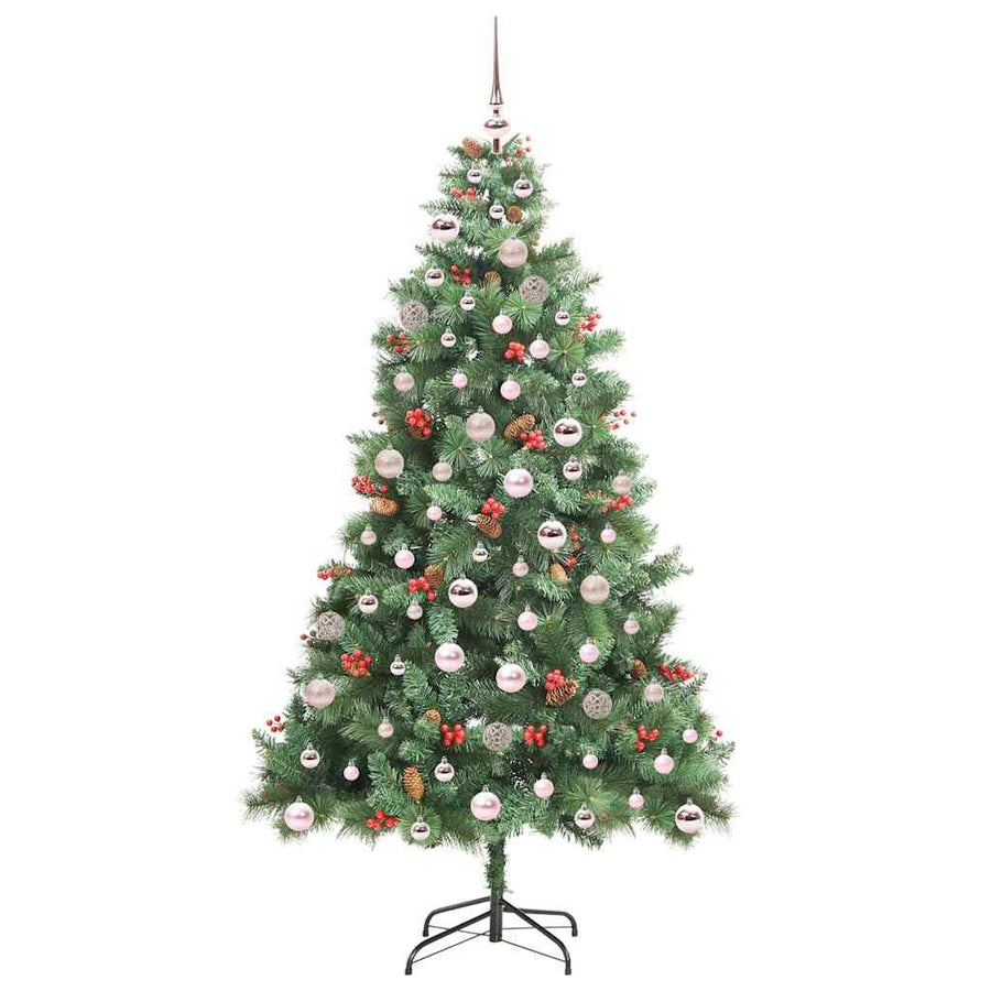 Kunstkerstboom 300 LED's Warmwit PVC en Metaal Groen
