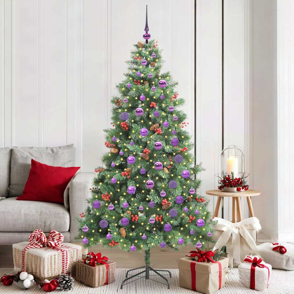 Kunstkerstboom 300 LED's Warmwit PVC en Metaal Groen