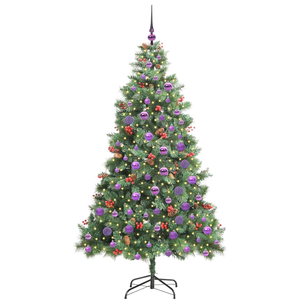 Kunstkerstboom 300 LED's Warmwit PVC en Metaal Groen