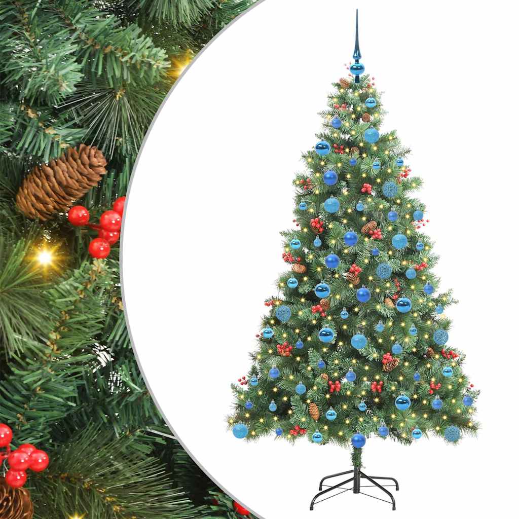 Kunstkerstboom 300 LED's Warmwit PVC en Metaal Groen