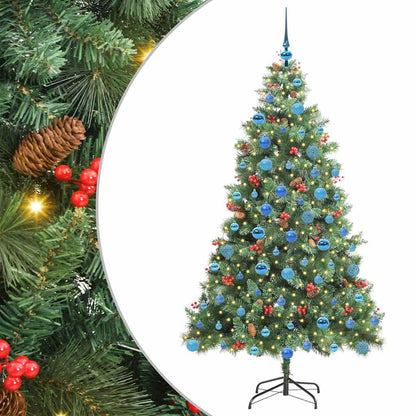 Kunstkerstboom 300 LED's Warmwit PVC en Metaal Groen