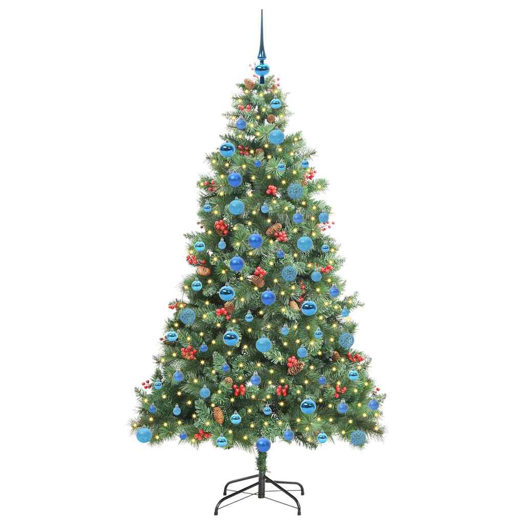 Kunstkerstboom 300 LED's Warmwit PVC en Metaal Groen