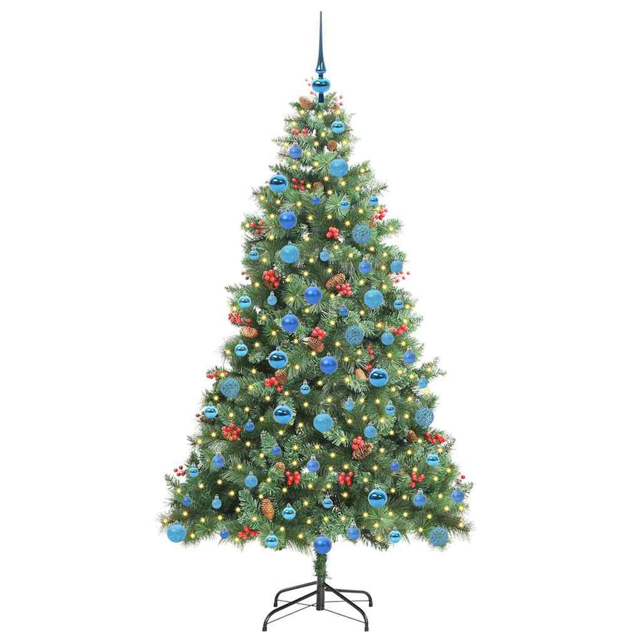 Kunstkerstboom 300 LED's Warmwit PVC en Metaal Groen