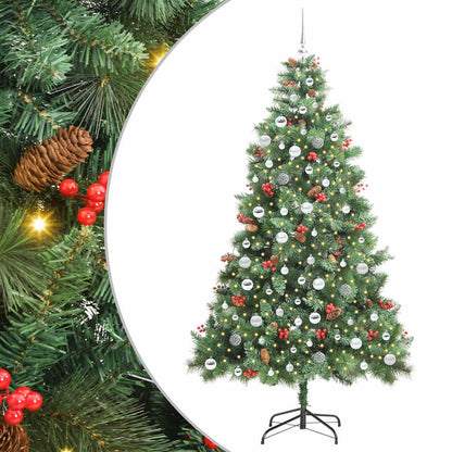 Kunstkerstboom Met Led -Striplichten Groen Pvc En Metaal 210 cm