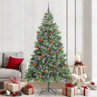 Kunstkerstboom 210 cm groen met LED-strips