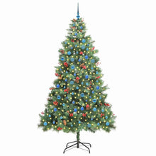 Kunstkerstboom Met Led -Striplichten Groen 240 Cm Pvc En Metaal
