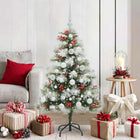 Kunstkerstboom 120 cm groen wit