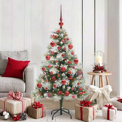 Kunstkerstboom Groen En Wit Pvc En Metaal En Plastic 150 cm