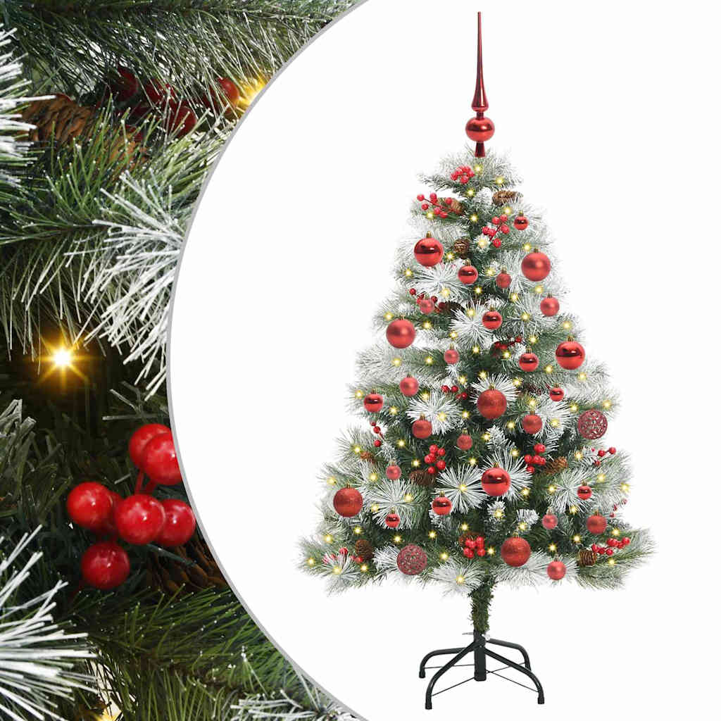 Kunstkerstboom Groen En Wit Pvc En Metaal En Plastic 150 cm