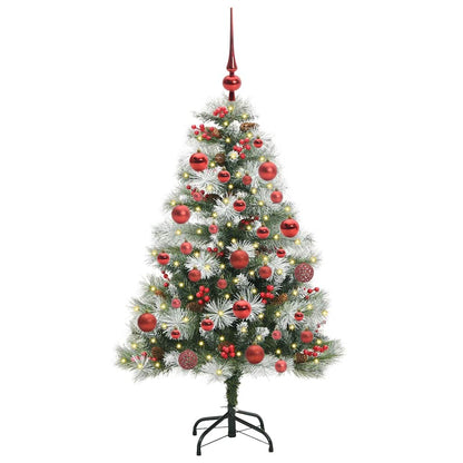 Kunstkerstboom Groen En Wit Pvc En Metaal En Plastic 150 cm