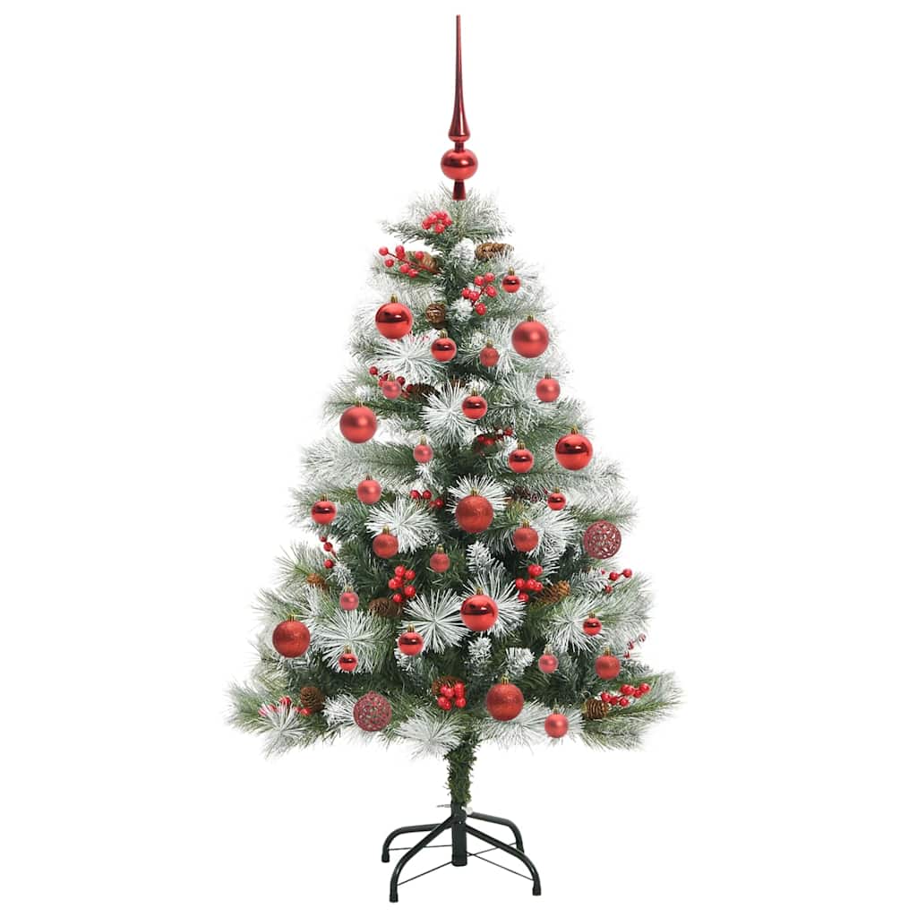 Kunstkerstboom Groen En Wit Pvc En Metaal En Plastic 150 cm