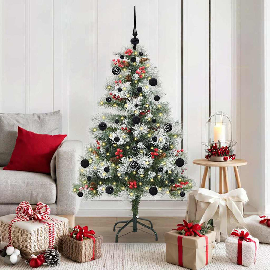 Kunstkerstboom Groen En Wit Pvc En Metaal En Plastic 150 cm