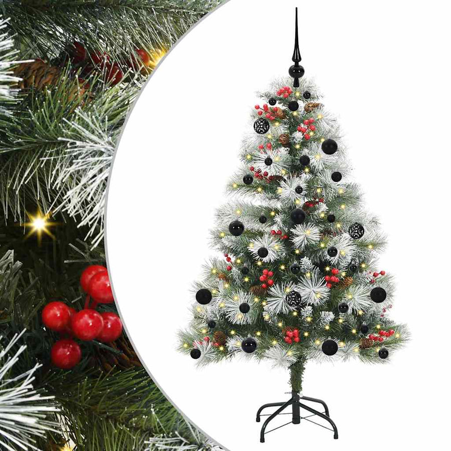 Kunstkerstboom Groen En Wit Pvc En Metaal En Plastic 150 cm