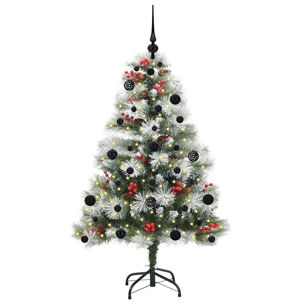 Kunstkerstboom Groen En Wit Pvc En Metaal En Plastic 150 cm