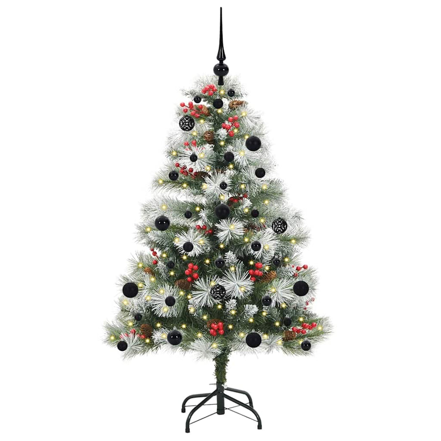 Kunstkerstboom Groen En Wit Pvc En Metaal En Plastic 150 cm