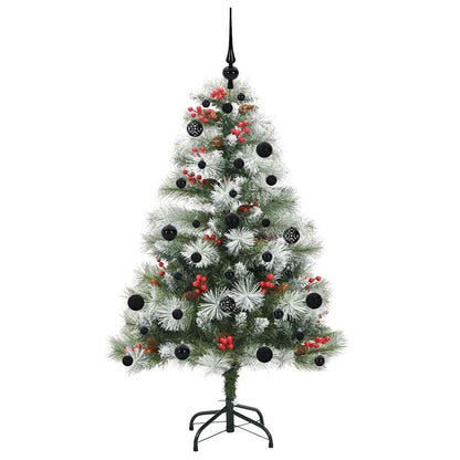 Kunstkerstboom Groen En Wit Pvc En Metaal En Plastic 150 cm