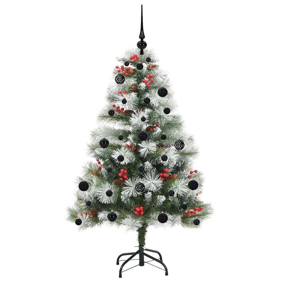 Kunstkerstboom Groen En Wit Pvc En Metaal En Plastic 150 cm
