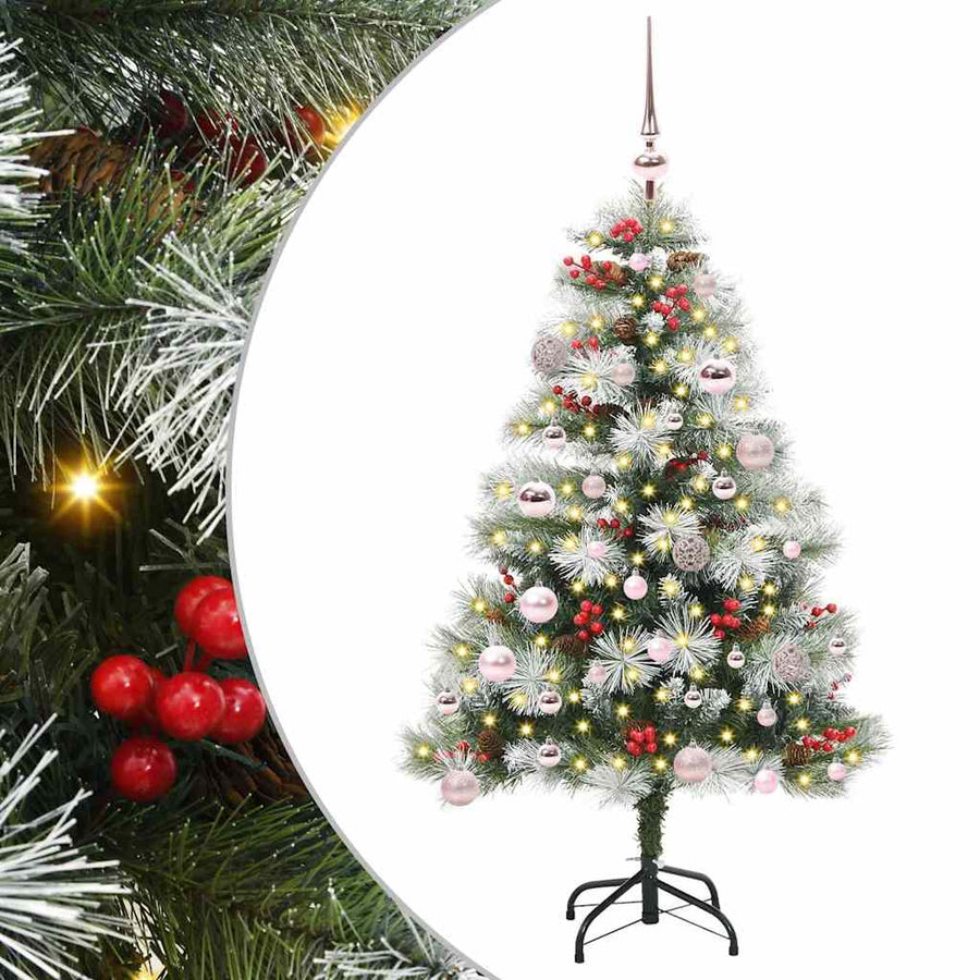 Kunstkerstboom Groen En Wit Pvc En Metaal En Plastic 150 cm