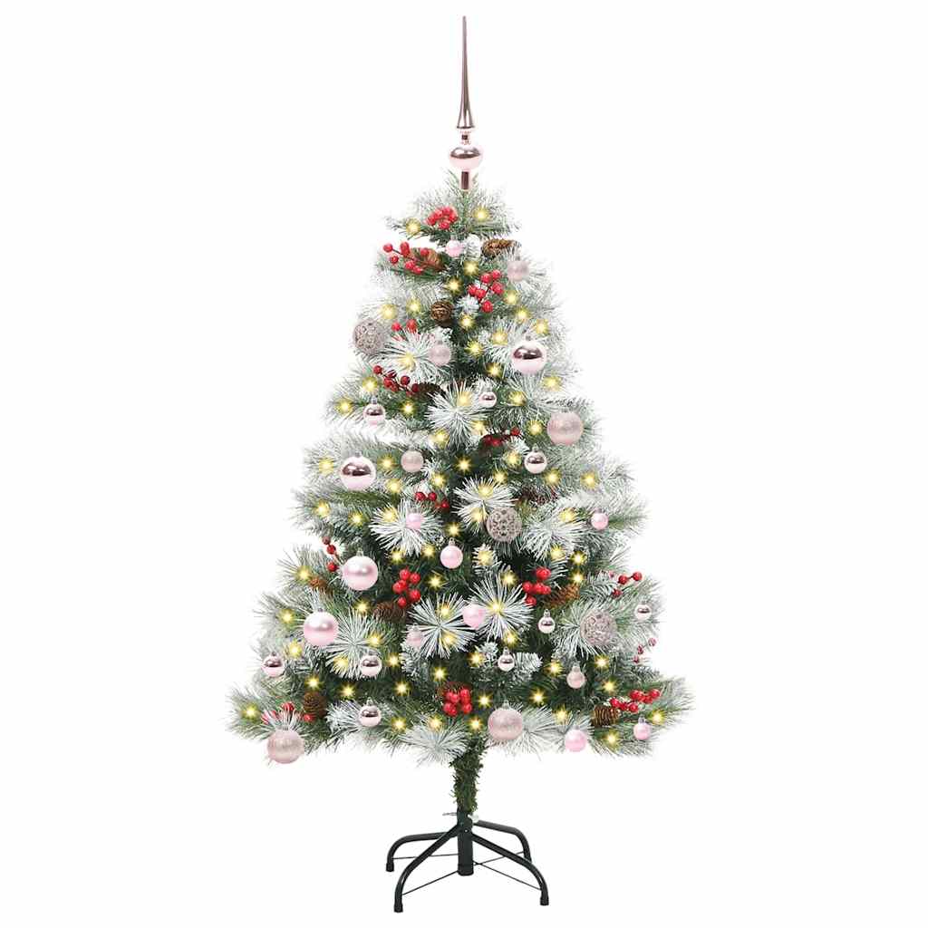 Kunstkerstboom Groen En Wit Pvc En Metaal En Plastic 150 cm