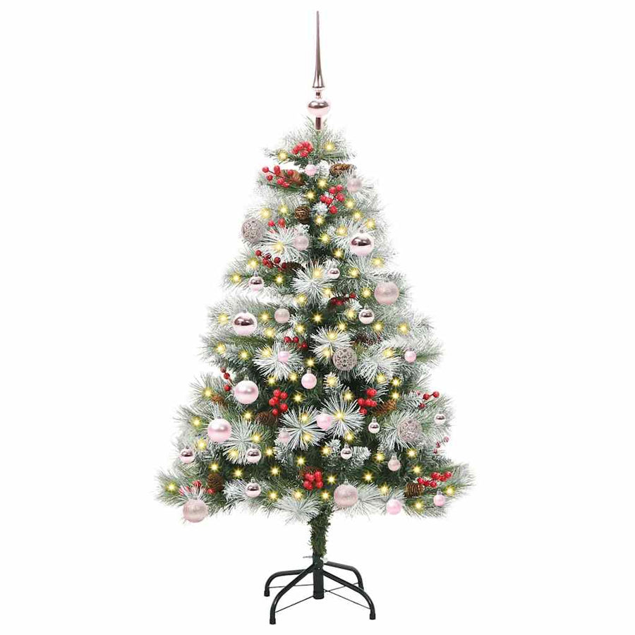 Kunstkerstboom Groen En Wit Pvc En Metaal En Plastic 150 cm