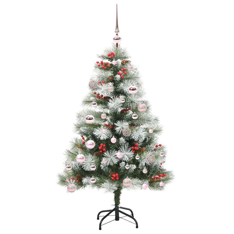 Kunstkerstboom Groen En Wit Pvc En Metaal En Plastic 150 cm
