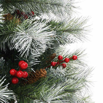 Kunstkerstboom Groen En Wit Pvc En Metaal En Plastic 150 cm