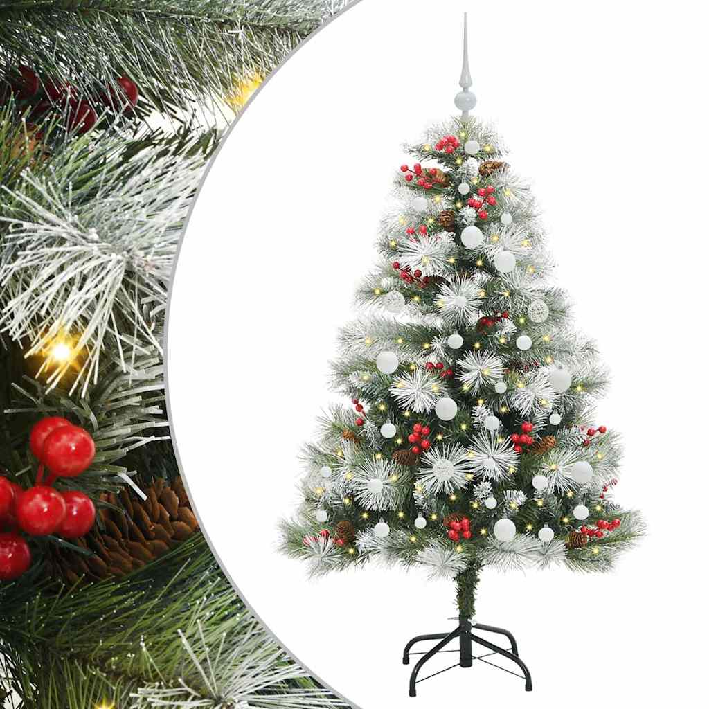 Kunstkerstboom Groen En Wit Pvc En Metaal En Plastic 150 cm
