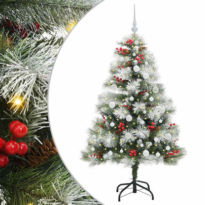 Kunstkerstboom Groen En Wit Pvc En Metaal En Plastic 150 cm