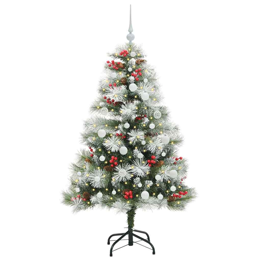 Kunstkerstboom Groen En Wit Pvc En Metaal En Plastic 150 cm